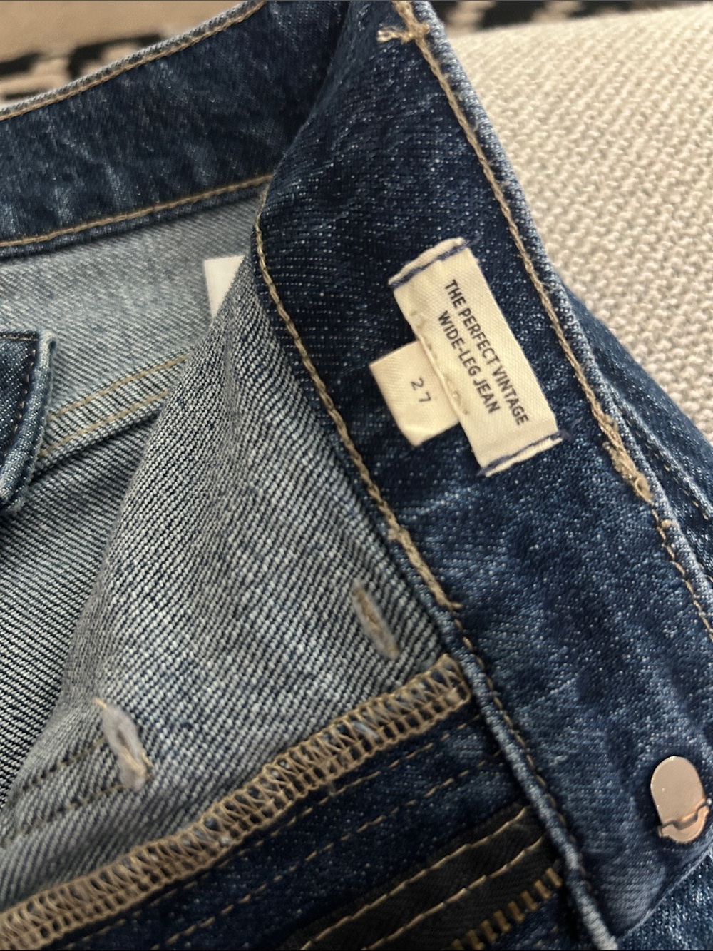 Madewell Perfect Vintage Wide-Leg Jeans with Front Patch Pockets - Picture 3 of 4